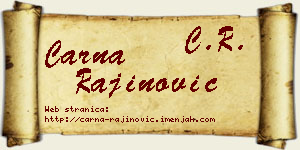 Čarna Rajinović vizit kartica